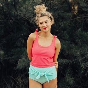 Kortni Jeane Swim Tank Tie Top